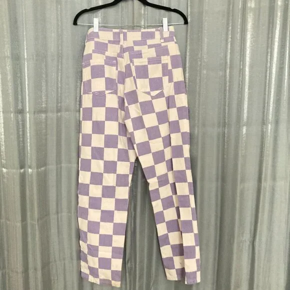 pastel purple checkered pants - Picture 3 of 9